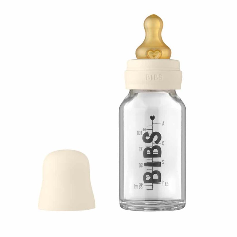 BIBS Baby Bottle skleněná láhev 110ml (Cloud)