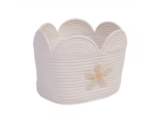 Childhome Koš na hračky Květina Off White 30x20x15 cm
