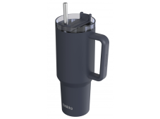 Quokka Termo hrnek z nerezové oceli s brčkem Stream Black 1200 ml