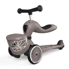 SCOOT AND RIDE Detské odrážadlo 2v1 - highwaykick 1 lifestyle - brown lines