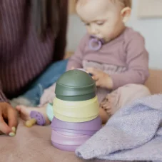 BIBS stohovacia balančná veža (Pastel Rainbow)