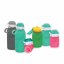 Squeasy Gear silikónová fľaša 480ml (sivá)