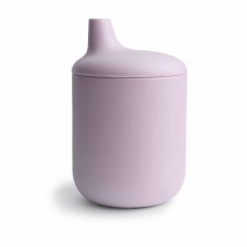 Mushie silikonska skodelica z ustnikom (Soft Lilac)