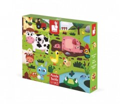 Janod Touch Puzzle Živali na kmetiji s teksturo 20 kosov