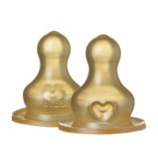 BIBS kaučukové cumlíky na dojčenskú fľašu (pomalý prietok)