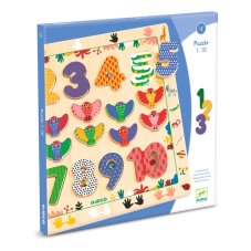 Djeco Edukačné puzzle s číslami a zvieratkami
