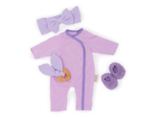 LullaBaby Dupačky pre bábiku fialové s doplnkami