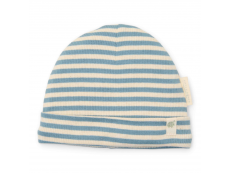 Little Dutch Beanie Stone Blue Stripe velikost. 0-3 m