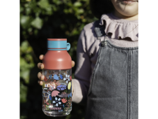 Dětská plastová láhev Quokka Ice s květinami 430 ml