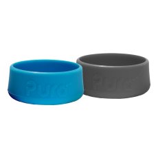 Pura silikónové chrániče na fľašu 2ks - 150ml, 260ml, 325ml (aqua / sivá)
