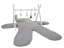 Childhome Hracia deka medveď Teddy Jersey Grey 150cm