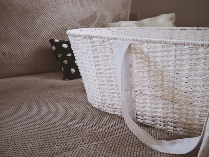 Ahojbaby Mojžišov košík pre bábätko Paper Dream white bez matraca