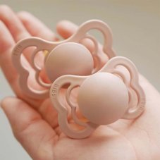 BIBS Supreme symetrické dudlíky ze silikonu 2ks - velikost 2 (Blush Noční / Vanilla Noční)