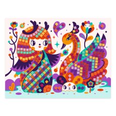 DJECO Pěnová mozaika Kokeshi: tvorba podle čísel
