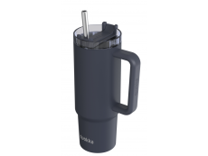 Quokka Nerezový termohrnček so slamkou Stream Black 950 ml