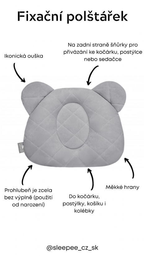 Fixačný vankúš Sleepee Royal Baby Teddy Bear modrá