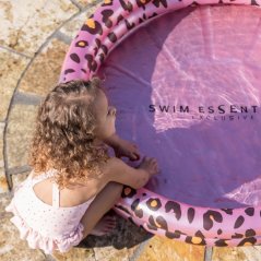 Swim Essentials Napihljiv bazen za otroke Leopard roza 100 cm