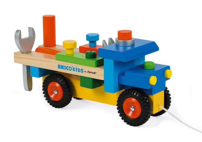 Janod BricoKids tovornjak z orodjem 17 kosov