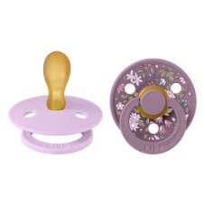 BIBS x LIBERTY Colour symetrické cumlíky z prírodného kaučuku 2ks - veľkosť 2 (Violet Sky / Mauve)
