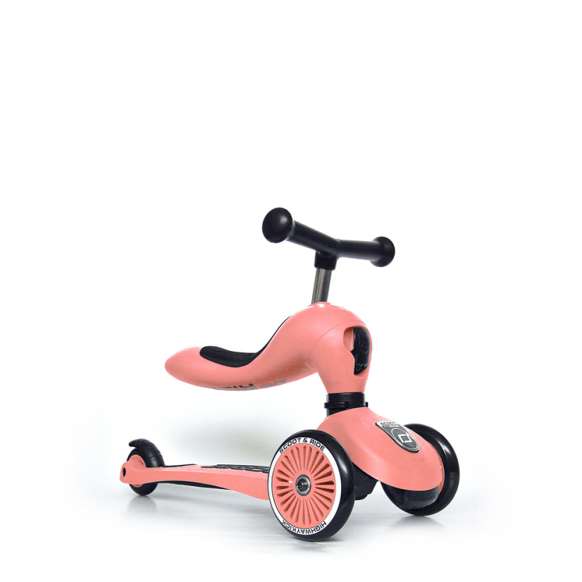 Scoot & Ride Detské odrážadlo kolobežka 2v1 Highwaykick 1 Peach