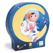 Djeco Siluetové puzzle Astronaut na Mesiaci 36 ks