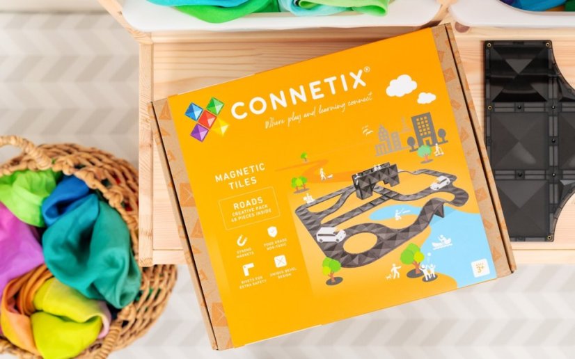 Connetix Magnetická stavebnica Kreatívna sada cesty 48 ks