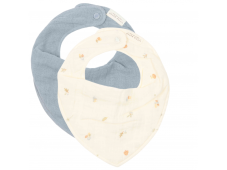Little Dutch Bryndák bandana Forest Treasures & Denim Blue 2 ks