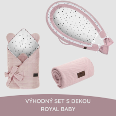 Výhodný set pro miminko s dekou - Royal Baby růžová