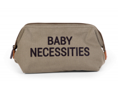 Childhome Toaletná taška Baby Necessities Canvas Khaki