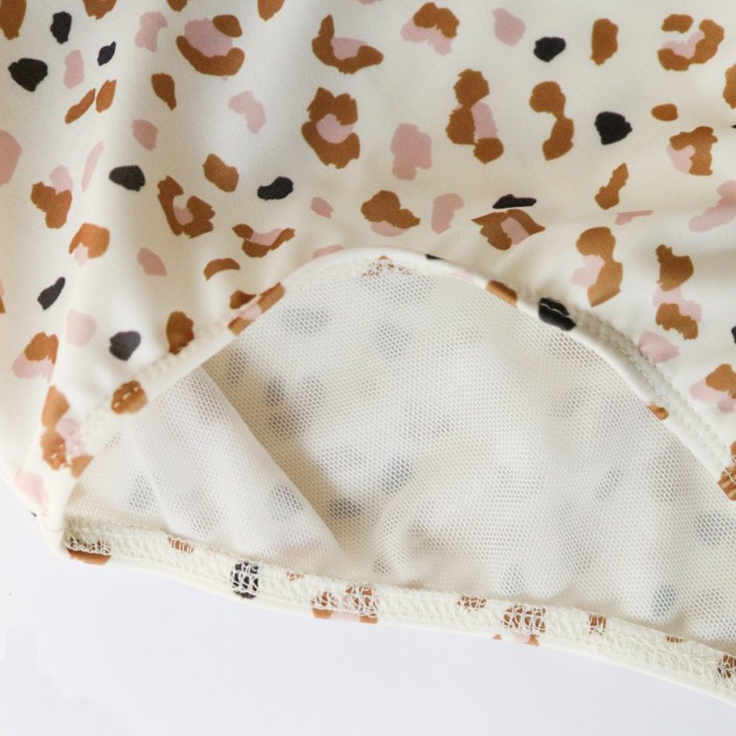 Swim Essentials Plavky s UPF 50+ Leopard béžový