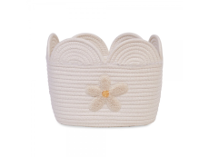 Childhome Koš na hračky Květina Off White 30x20x15 cm