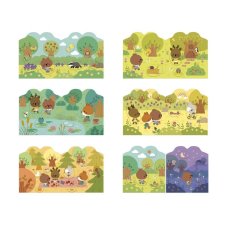 Janod Stickers Zošit s predlohami a samolepkami Les