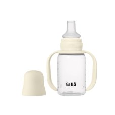 BIBS detská fľaša so silikónovým náustkom 150 ml (Ivory)