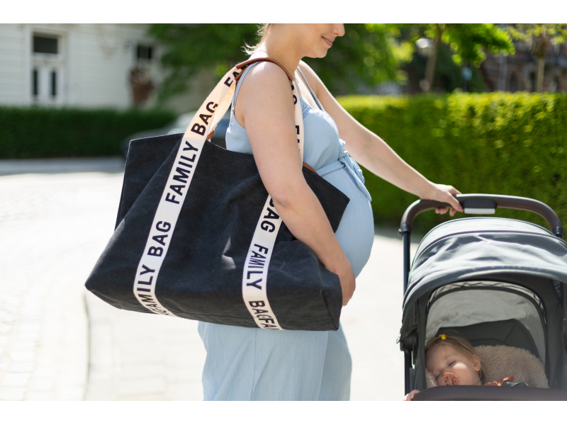 Childhome Cestovná taška Family Bag Canvas Black