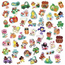 Janod Stickers Samolepky Jar 50 ks balenie S