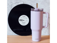 Quokka Stream Purple 1200 ml termo hrnek z nerezové oceli s brčkem