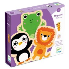 Djeco Puzzle drevené magnetky Zvieratká
