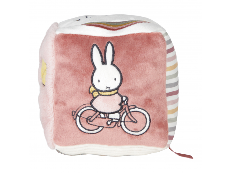 Little Dutch Kostka textilní králíček Miffy Fluffy Pink