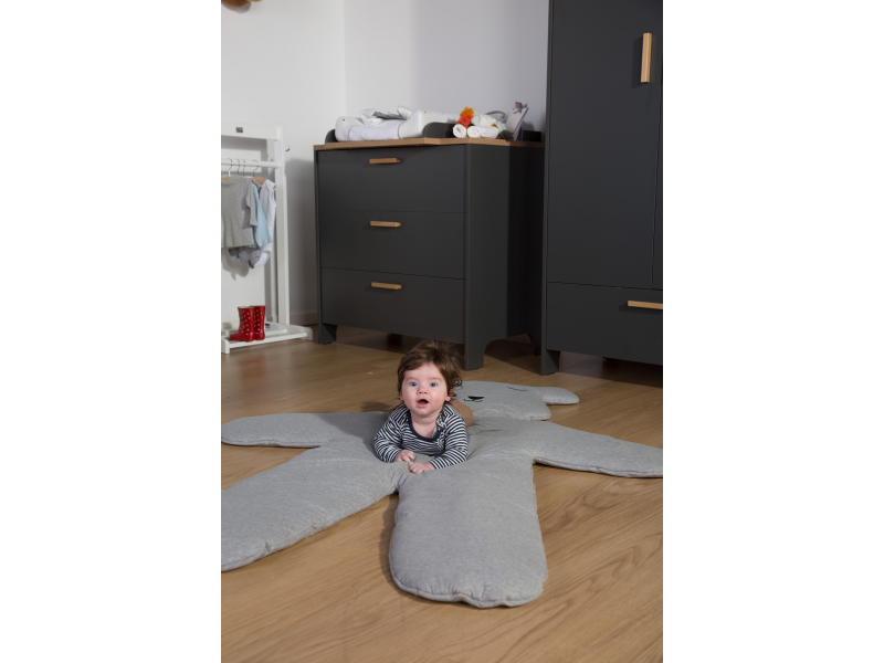 Childhome Hracia deka medveď Teddy Jersey Grey 150cm