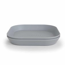 Mushie hranatý tanier 2ks (Cloud)