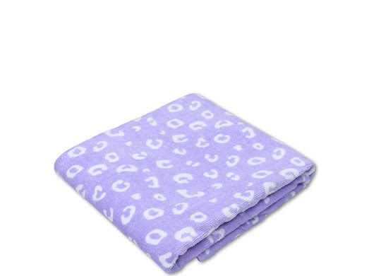 Swim Essentials Plážový ručník 135 x 65 cm Leopard fialový