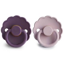 FRIGG Dvojbalenie cumlíkov daisy violet dream/ soft lilac, 0-6m, kaučuk