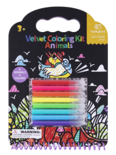 Tookyland Sametové malování Zvířátka 6 obrázků 8 fixů