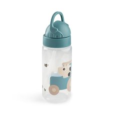 Dětská láhev s brčkem Tiny Farm 350 ml - modrá