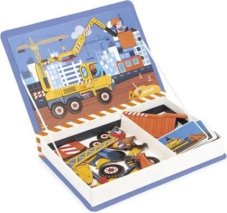 Janod Magnetibook Na stavbe Magnetická kniha pre deti