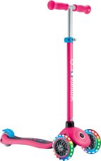 Globber detská trojkolesová kolobežka - Primo Lights V2 - Svietiace Kolieska - Fuchsia