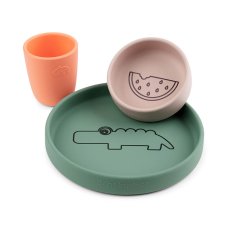 Silikónový jedálenský set Croco