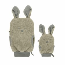 BIBS Kangaroo rukavice na kúpanie z BIO bavlny (Sage)