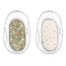 Prestieradlo Sleepee We Care do kočíka, košíka a kolísky Bohemian Green/Bohemian Botanic