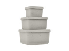 KikkaBoo Sada boxov na desiatu 3 ks Platinum Silicone Sand